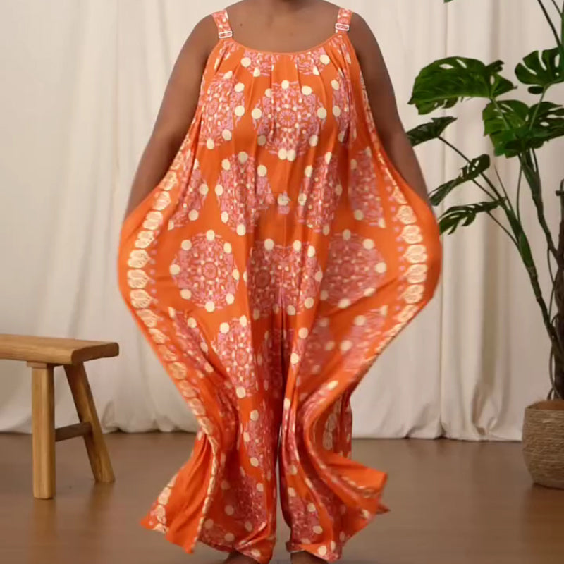 Lös jumpsuit med justerbar rem