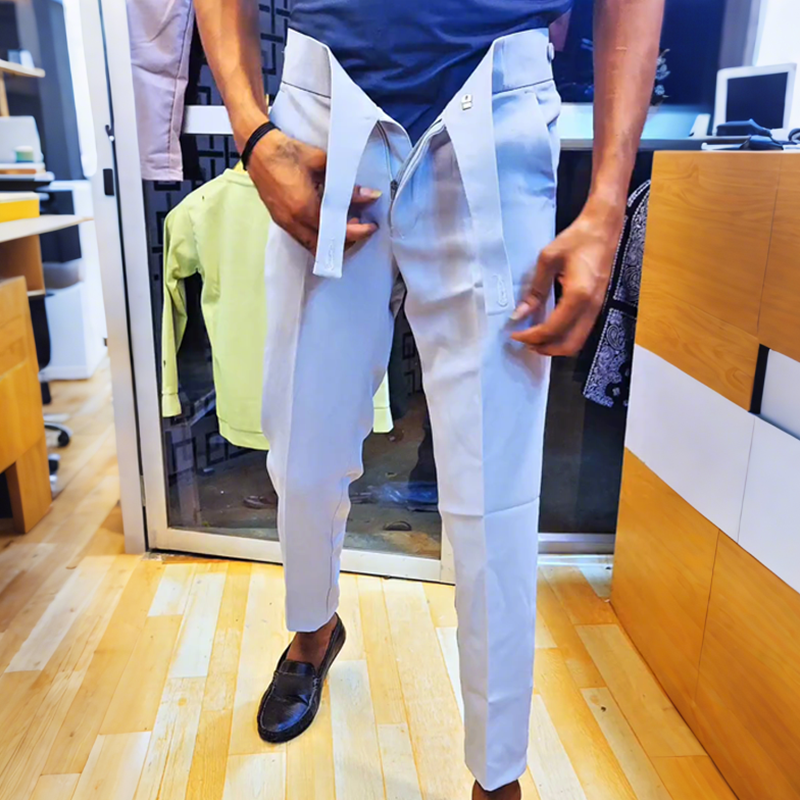 Chic Cropped Pants With Crossover Waistband