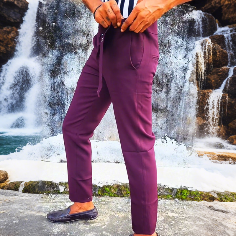 Chic Cropped Pants With Crossover Waistband