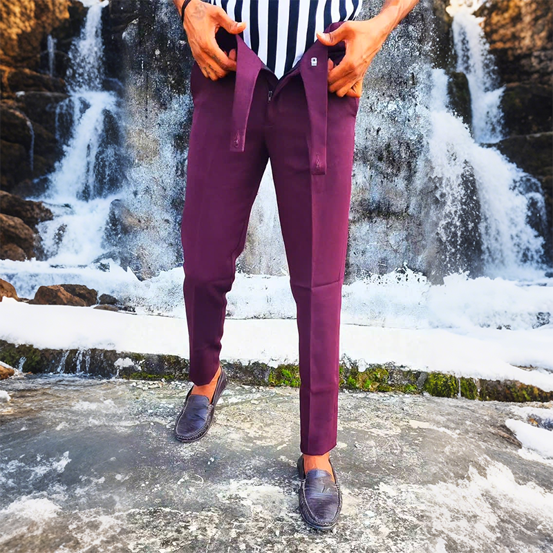 Chic Cropped Pants With Crossover Waistband