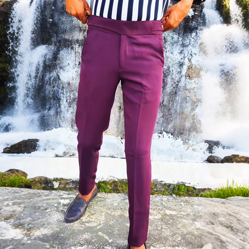 Chic Cropped Pants With Crossover Waistband