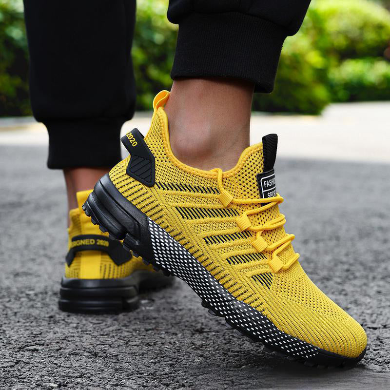 Andningsbara sneakers i mesh för herr