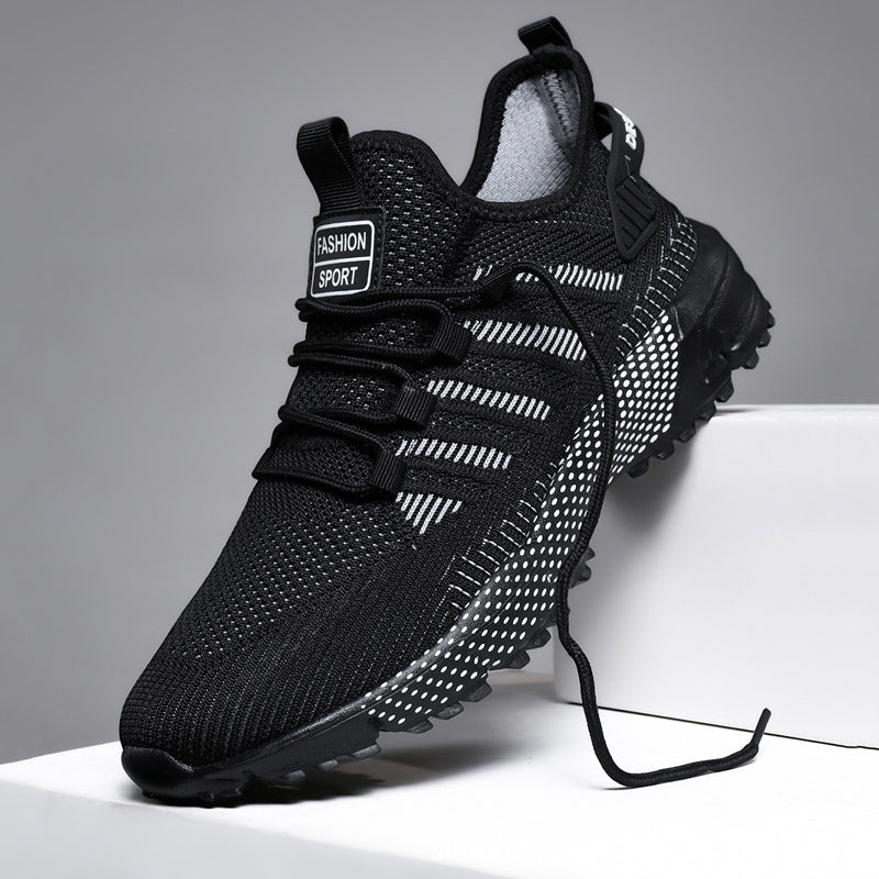 Andningsbara sneakers i mesh för herr