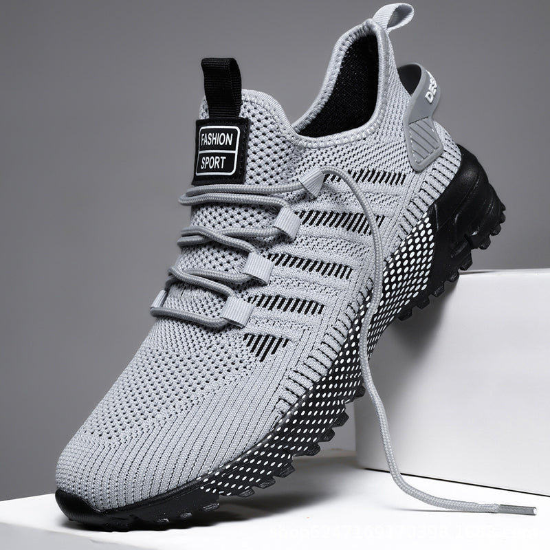 Andningsbara sneakers i mesh för herr