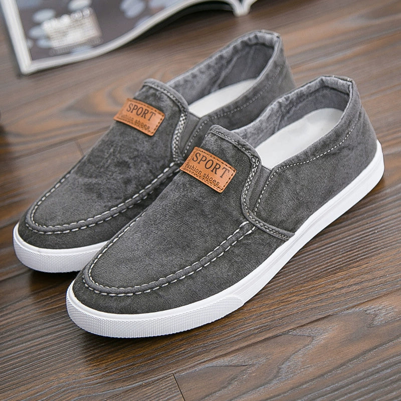 Casual slip-on-skor i canvas för herr