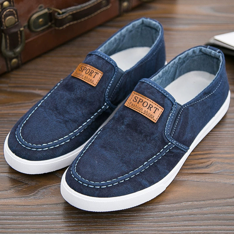 Casual slip-on-skor i canvas för herr