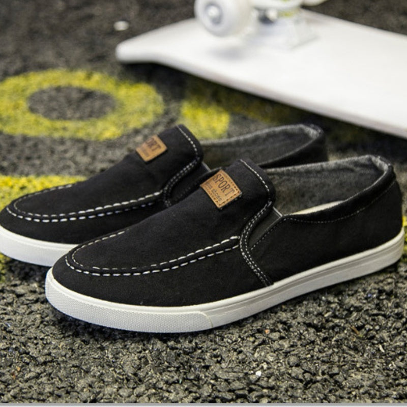 Casual slip-on-skor i canvas för herr