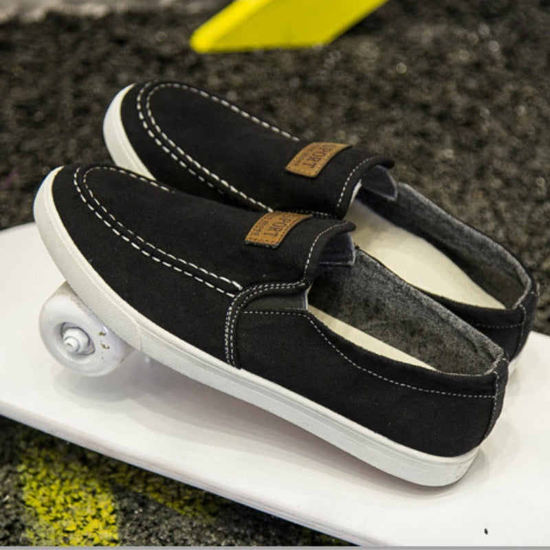 Casual slip-on-skor i canvas för herr