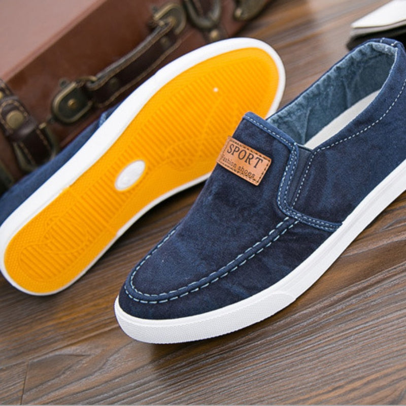 Casual slip-on-skor i canvas för herr