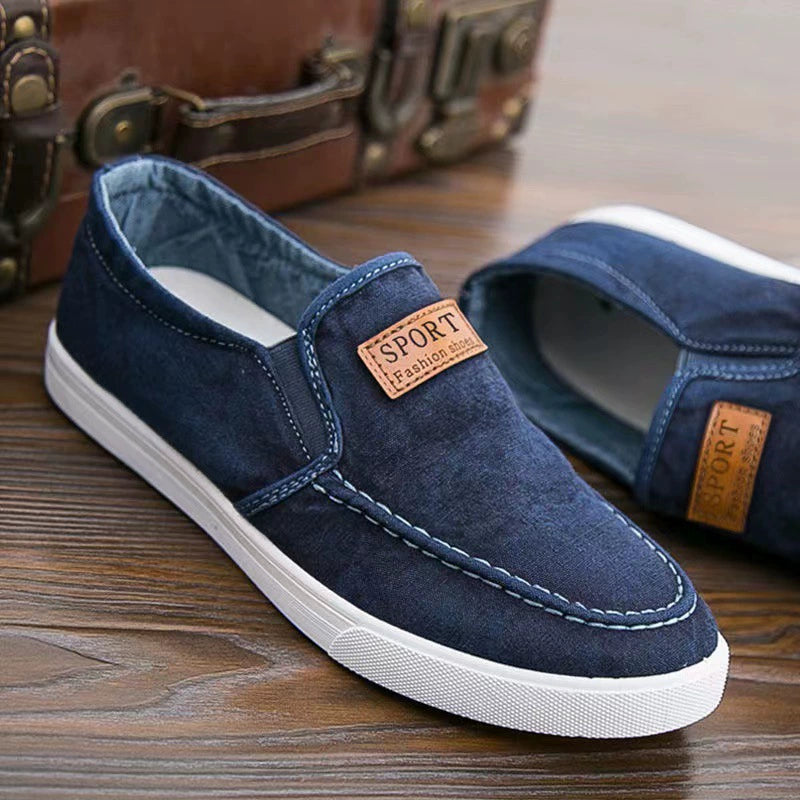 Casual slip-on-skor i canvas för herr