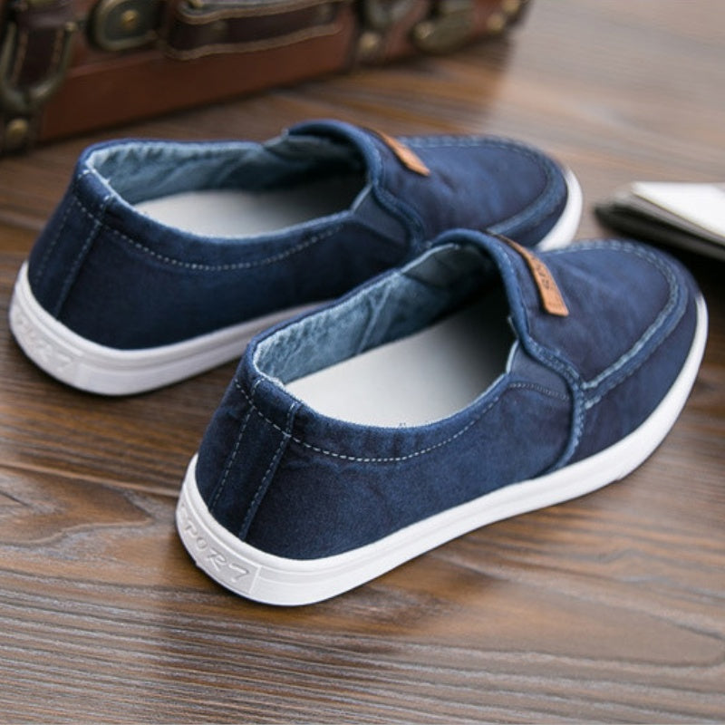 Casual slip-on-skor i canvas för herr