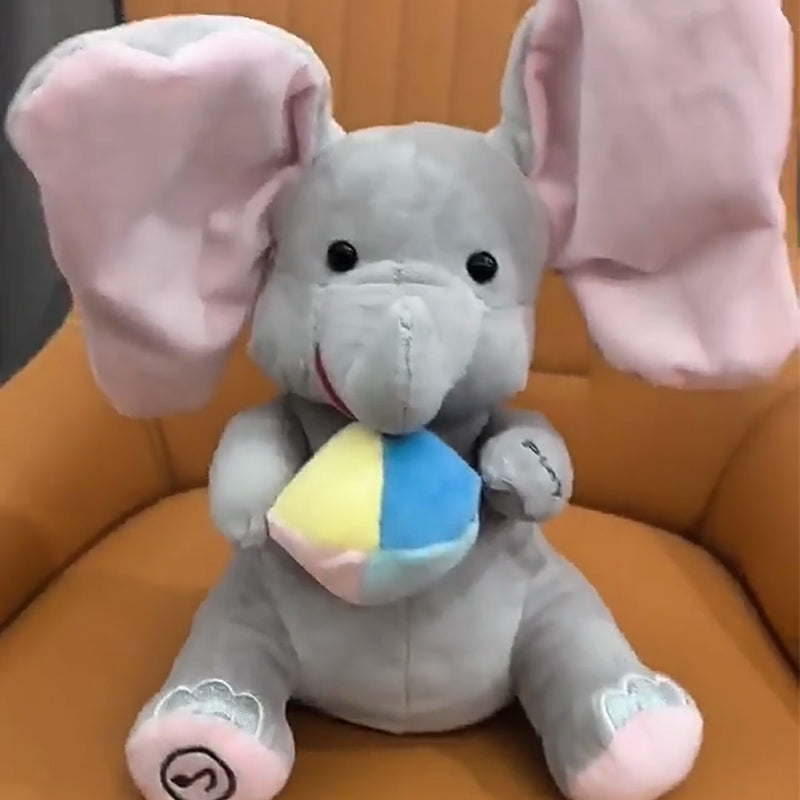 Söt Kurragömma Elefant Mjukisdjur