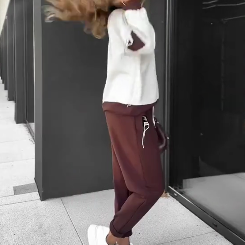đ„SĂ€songsreađ„Set med huvtröja och joggingbyxor i fĂ€rgblock