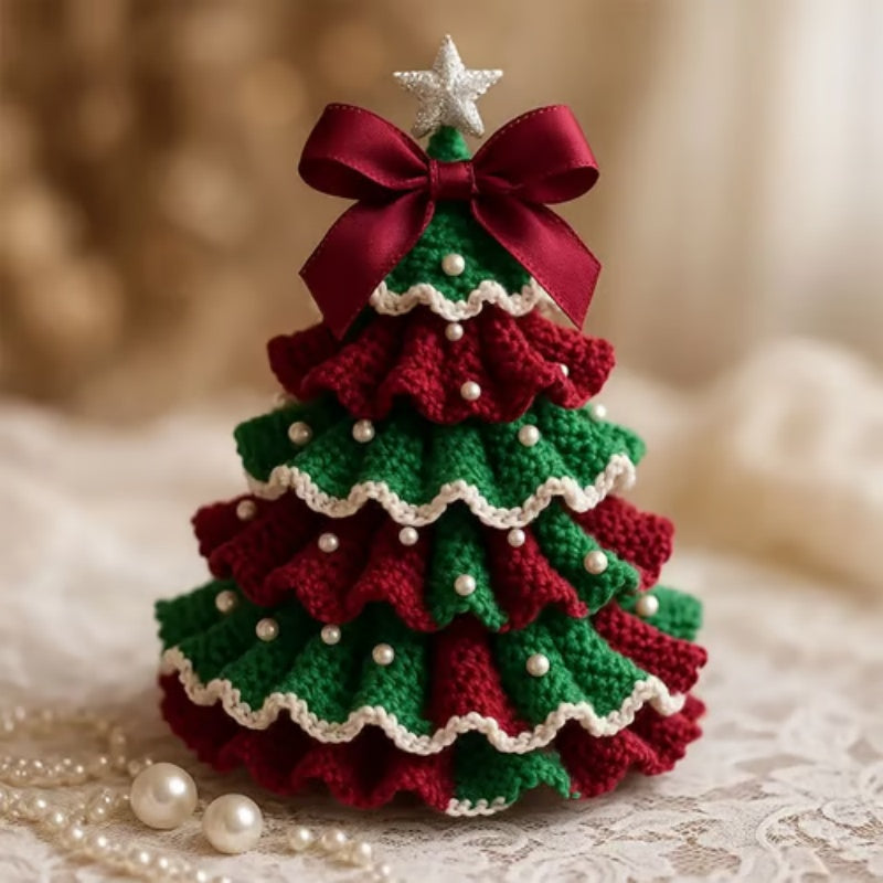 🎉 Förskjutna julreor -50 % RABATT 🎄 DIY-kit för virkad julgran – ✨ Handgjort juldekorationsset