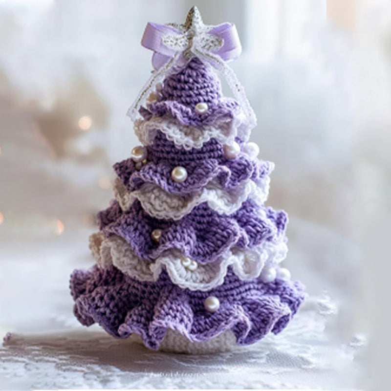 🎉 Förskjutna julreor -50 % RABATT 🎄 DIY-kit för virkad julgran – ✨ Handgjort juldekorationsset