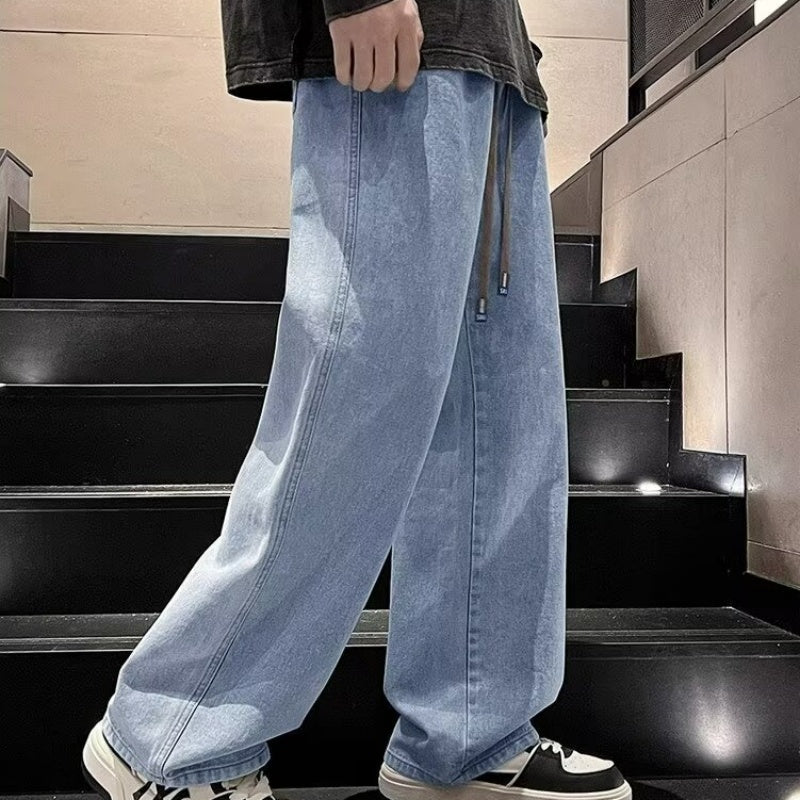 Lucka jeans för män med vid passform