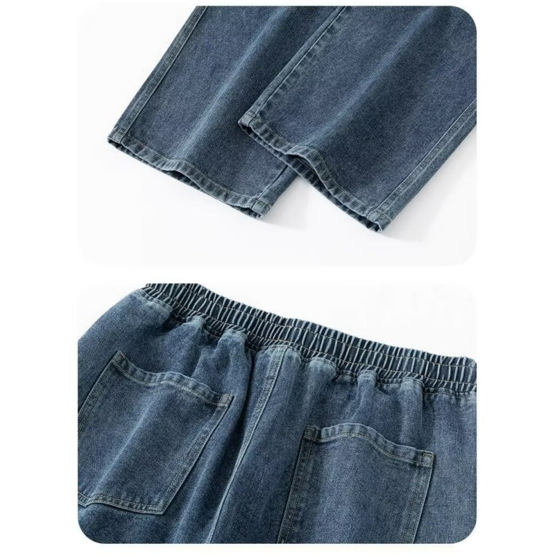 Lucka jeans för män med vid passform