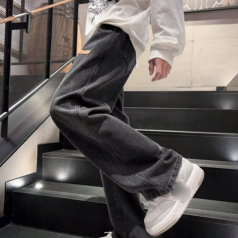 Lucka jeans för män med vid passform