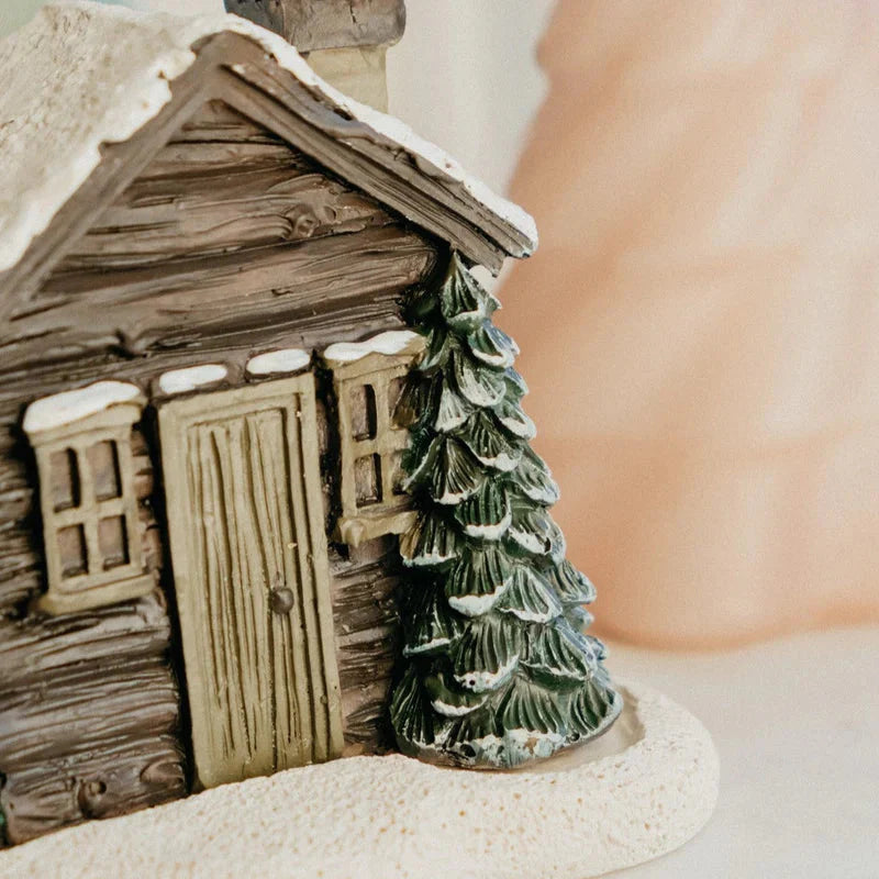 đ Log Cabin Incense Burner med rökande skorstenđPerfekt julklapp