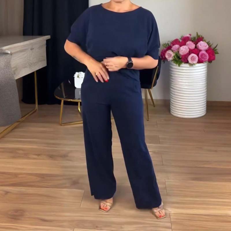 Elegant lång kofta, topp och byxor, 3-delars set