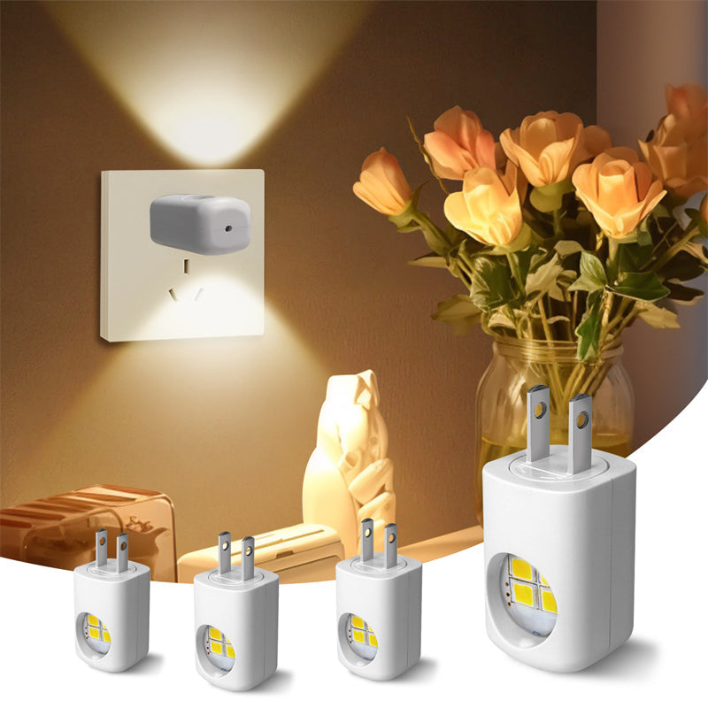 đSmart LED-nattlampa för vĂ€gguttag med automatisk dimmer