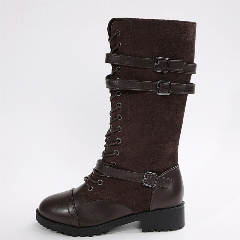 đ„49 % rabatt - Vintage combat boots för damer med snörning och spĂ€nne