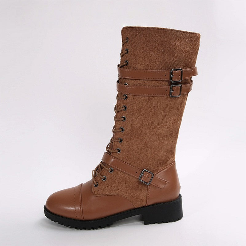 đ„49 % rabatt - Vintage combat boots för damer med snörning och spĂ€nne