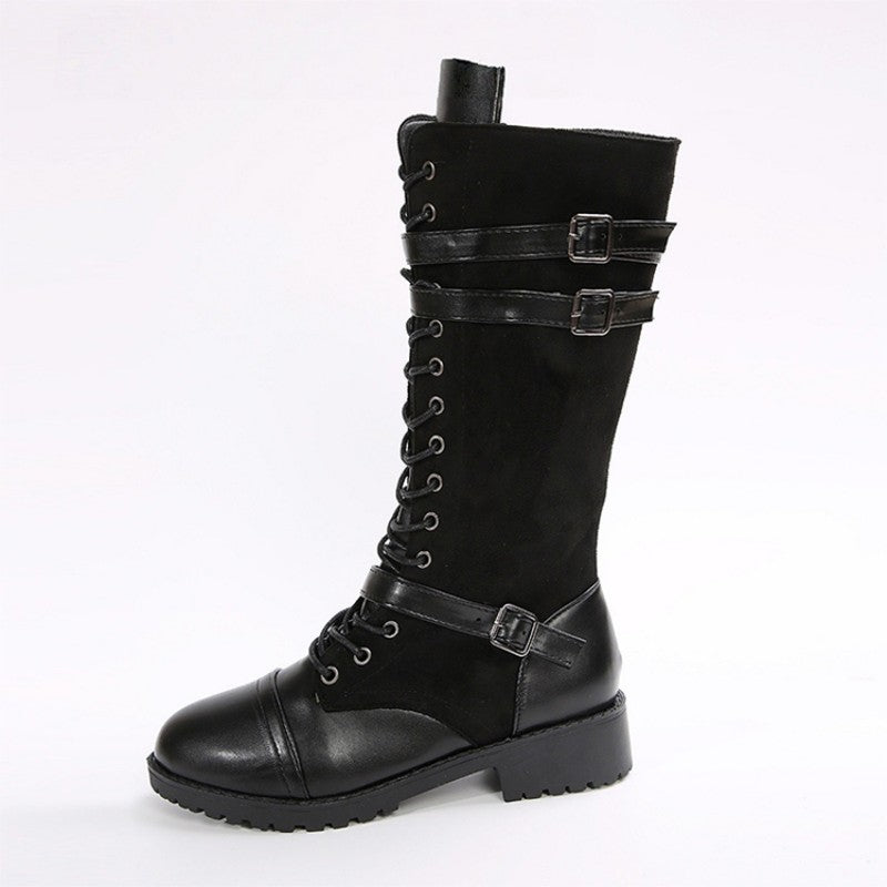 đ„49 % rabatt - Vintage combat boots för damer med snörning och spĂ€nne