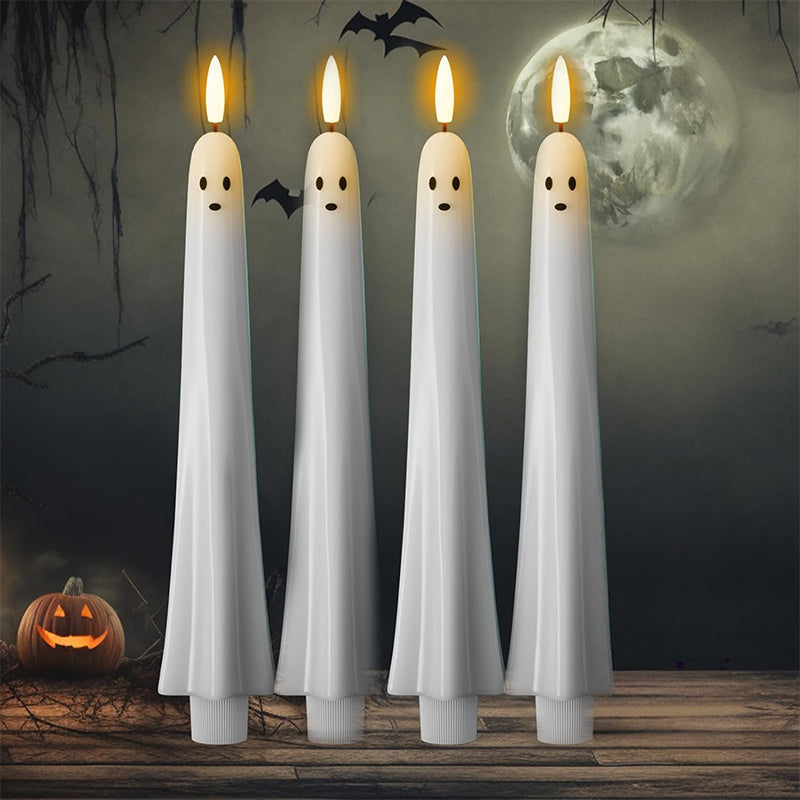 🎃👻 Fjärrstyrt spökljus med 3D-flammande veke 👻🎃