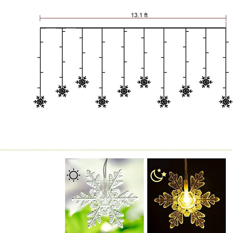 đąđą50 % RABATT !!â°â°LED-ljusslinga Snowflake Curtain