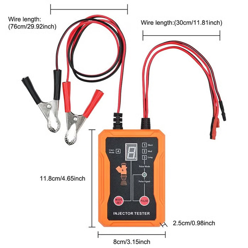 Professionellt verktyg för testning och rengöring av bränsleinsprutare med 4 lägen