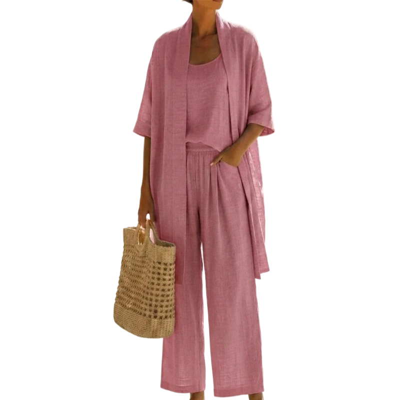 🔥 50% RABATT 👗 3-delat sommarset för kvinnor ✨ Lätt, elegant & perfekt för varma sommardagar ☀️