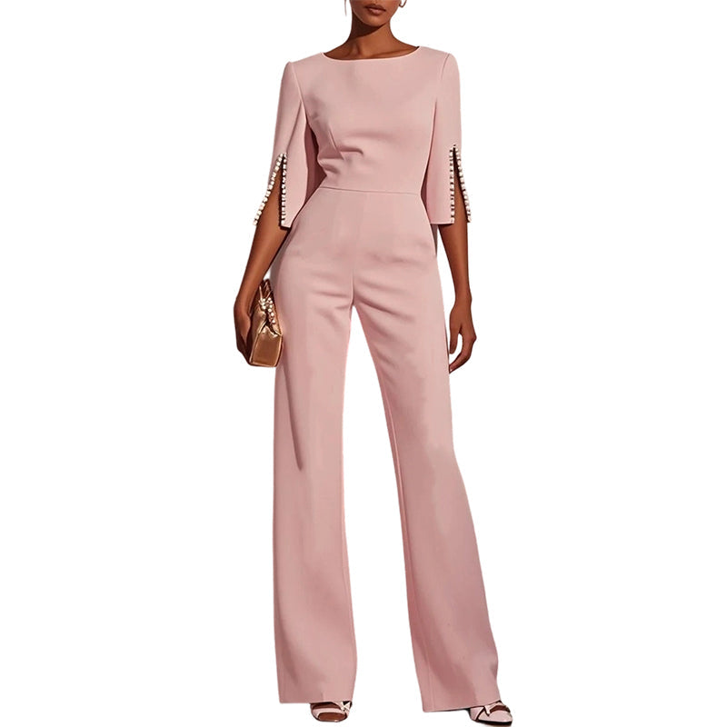 ✨Elegant, smal jumpsuit med pärldekoration