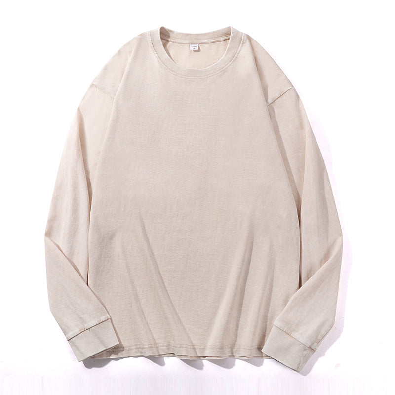 Vintagetvättad långärmad t-shirt