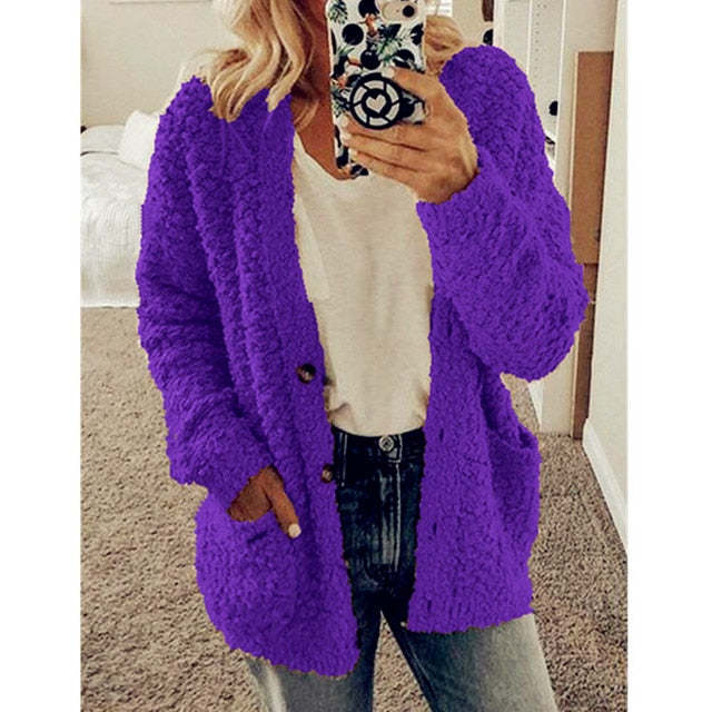 đ„Sista dagen 49% rabatt - Höst och vinter Plus Size Cardigan Casual Velvet Short Jacket