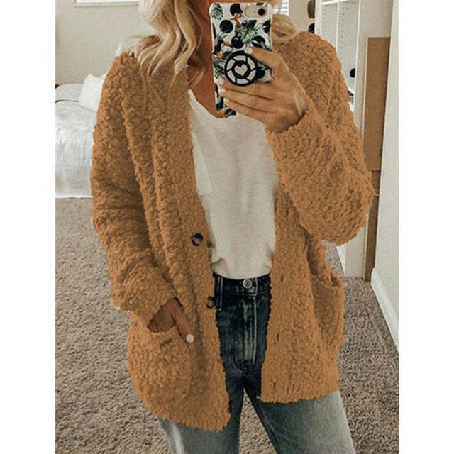 đ„Sista dagen 49% rabatt - Höst och vinter Plus Size Cardigan Casual Velvet Short Jacket