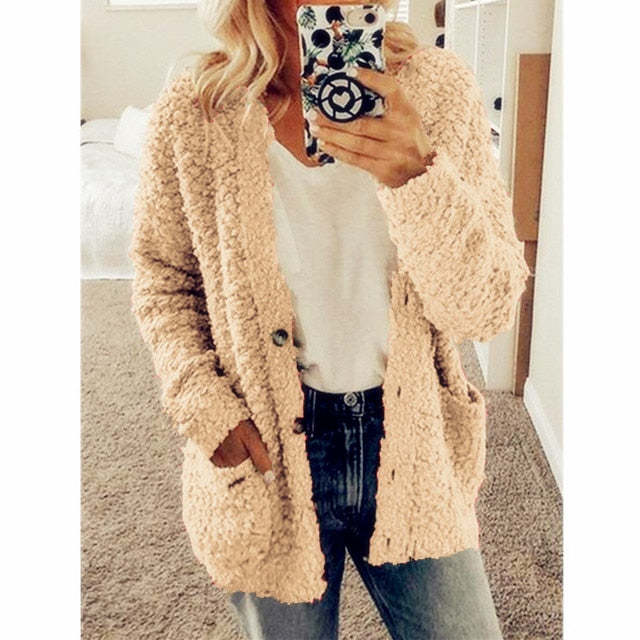 đ„Sista dagen 49% rabatt - Höst och vinter Plus Size Cardigan Casual Velvet Short Jacket