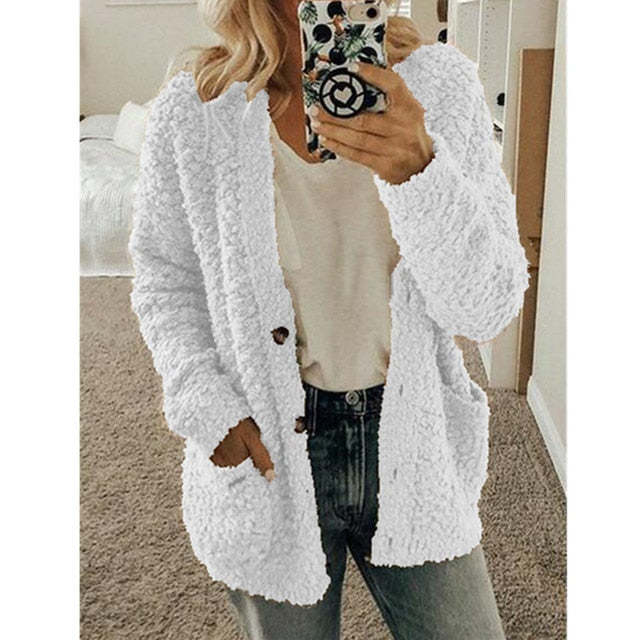 đ„Sista dagen 49% rabatt - Höst och vinter Plus Size Cardigan Casual Velvet Short Jacket