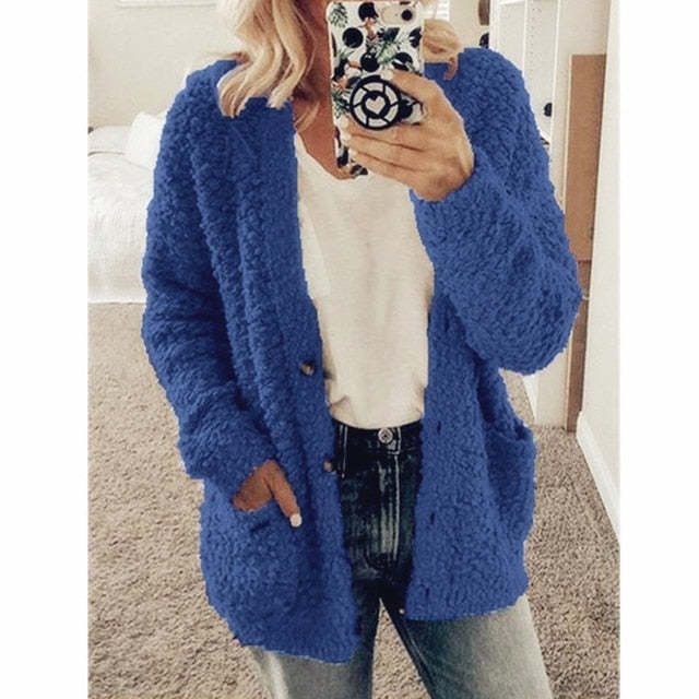 đ„Sista dagen 49% rabatt - Höst och vinter Plus Size Cardigan Casual Velvet Short Jacket