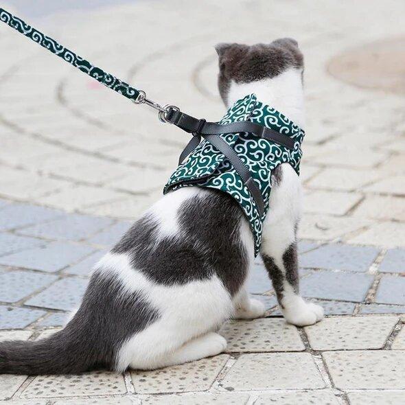 (đ„HOT FĂRSĂLJNING NU 49% RABATT) -Katt Hund VĂ€st Sele och koppel Anti-break Away Bröstrem Katt KlĂ€der