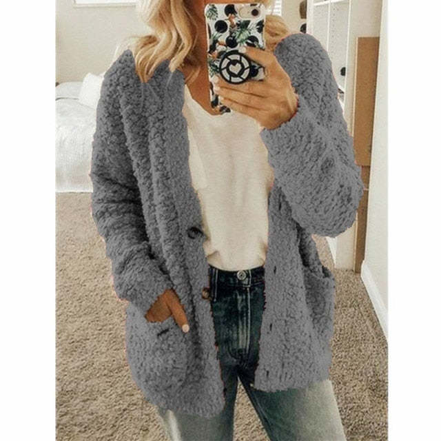 đ„Sista dagen 49% rabatt - Höst och vinter Plus Size Cardigan Casual Velvet Short Jacket