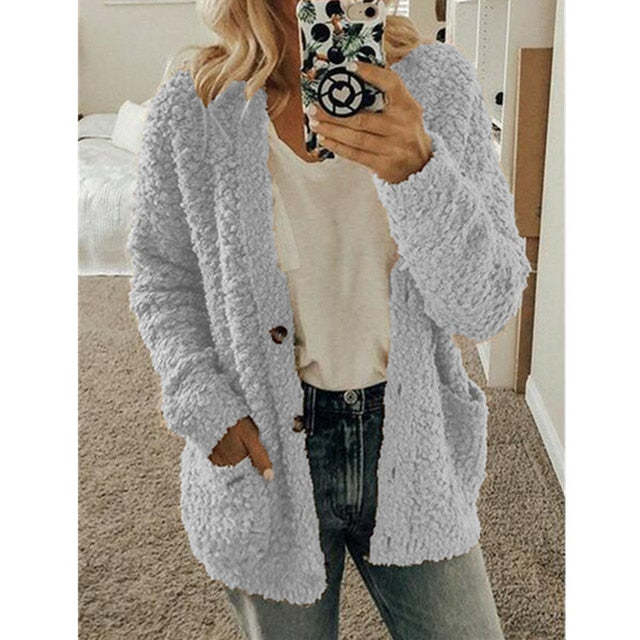 đ„Sista dagen 49% rabatt - Höst och vinter Plus Size Cardigan Casual Velvet Short Jacket