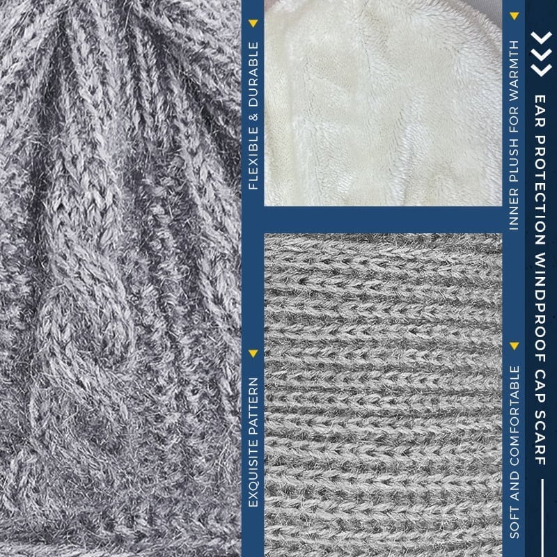 đ Integrerat hörselskydd VindtĂ€t keps Scarf