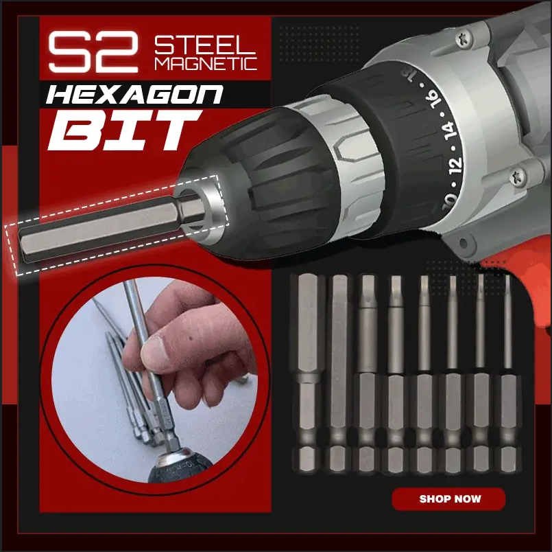 (đHOT SPRING SALE - 49% OFFđ) - Magnetisk sexkantsbits i S2-stĂ„l