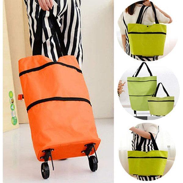 (đ„HOT SALE NU 49% OFF) - 2-i-1 shoppingvĂ€ska hopfĂ€llbar grön vĂ€ska