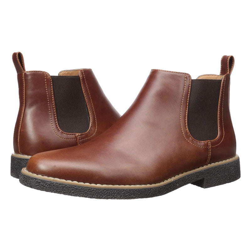 Fri leverans - Chelsea boots i vintageläder för män