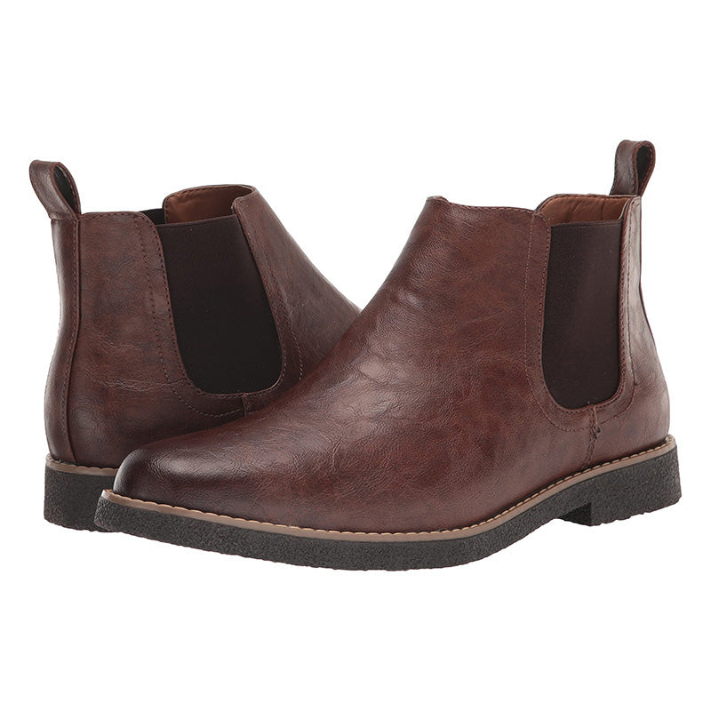 Fri leverans - Chelsea boots i vintageläder för män