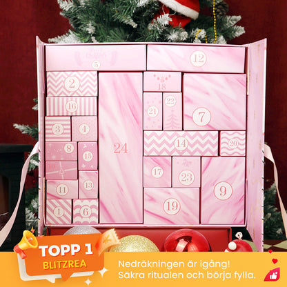 🎁 24 dagar med överraskningar — Rosa marmoradventkalender 2025