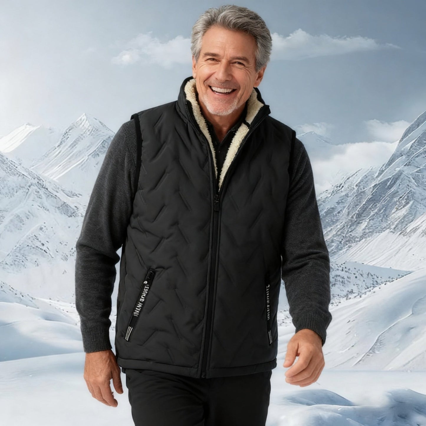 💖HOT SALE 50% RABATT✨️❄️Unisex vintervarm casual ärmlös quiltad väst med fleecefoder