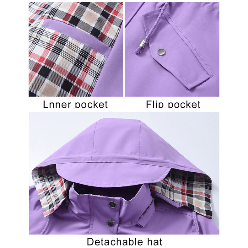 🍂Höstrea 49 %💗🧥Ultimat rutig vattentät jacka för kvinnor🍃